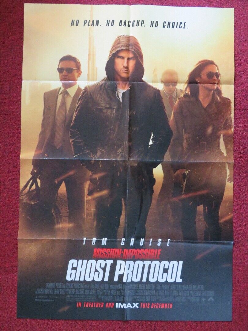 MISSION IMPOSSIBLE GHOST PROTOCOL FOLDED US ONE SHEET POSTER CRUISE 2011 Movie posters
