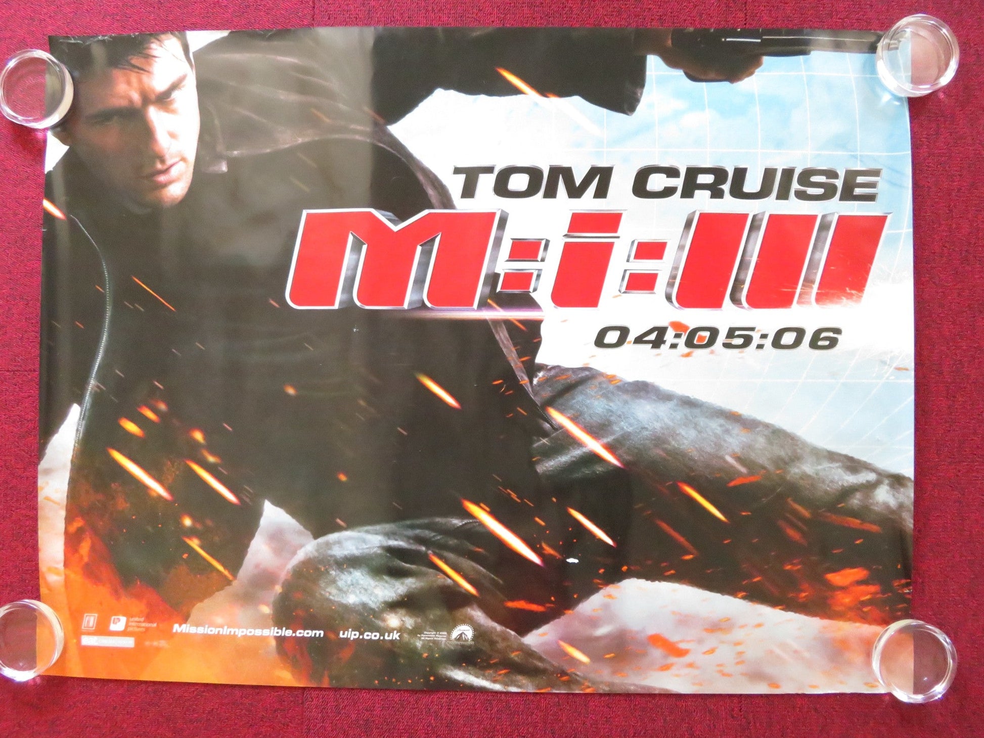 MISSION: IMPOSSIBLE III UK QUAD (30"x 40") ROLLED POSTER TOM CRUISE 2006 Rendezvous Cinema Movie posters