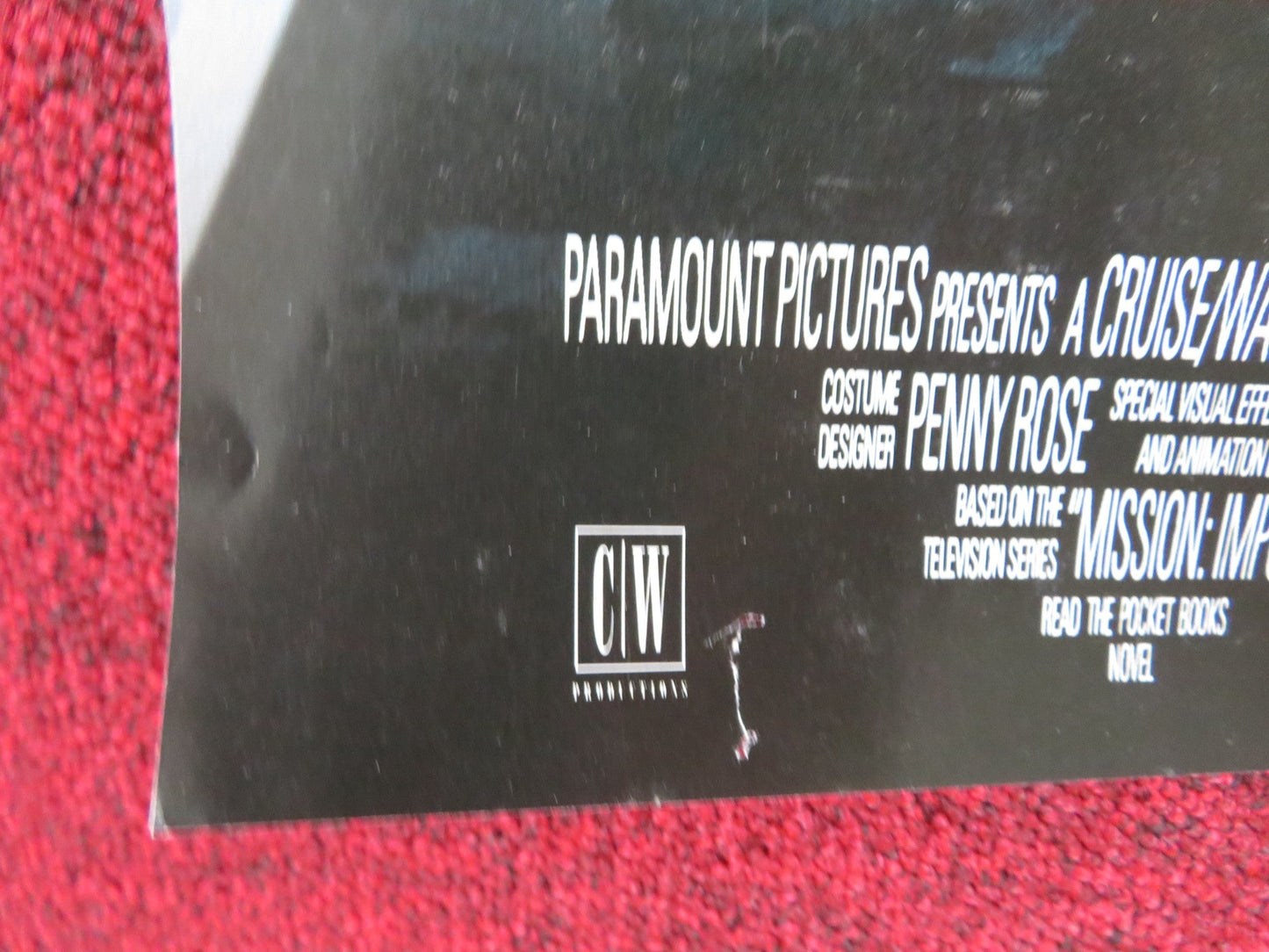 MISSION: IMPOSSIBLE VHS VIDEO POSTER TOM CRUISE JON VOIGHT 1996 Rendezvous Cinema Movie posters