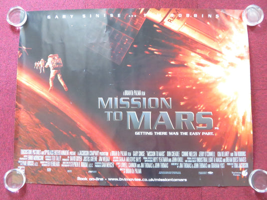 MISSION TO MARS - B UK QUAD (30"x 40") ROLLED POSTER GARY SINISE T. ROBBINS 2000 Rendezvous Cinema Movie posters