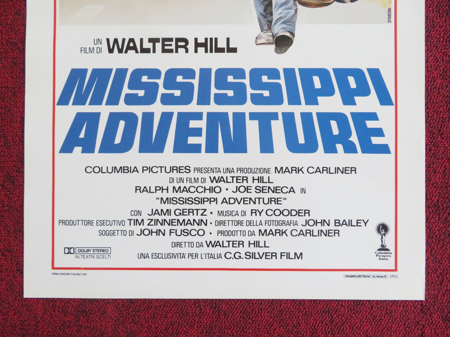 MISSISSIPPI ADVENTURE ITALIAN LOCANDINA POSTER RALPH MACCHIO JAMI GERTZ 1986 Rendezvous Cinema Movie posters