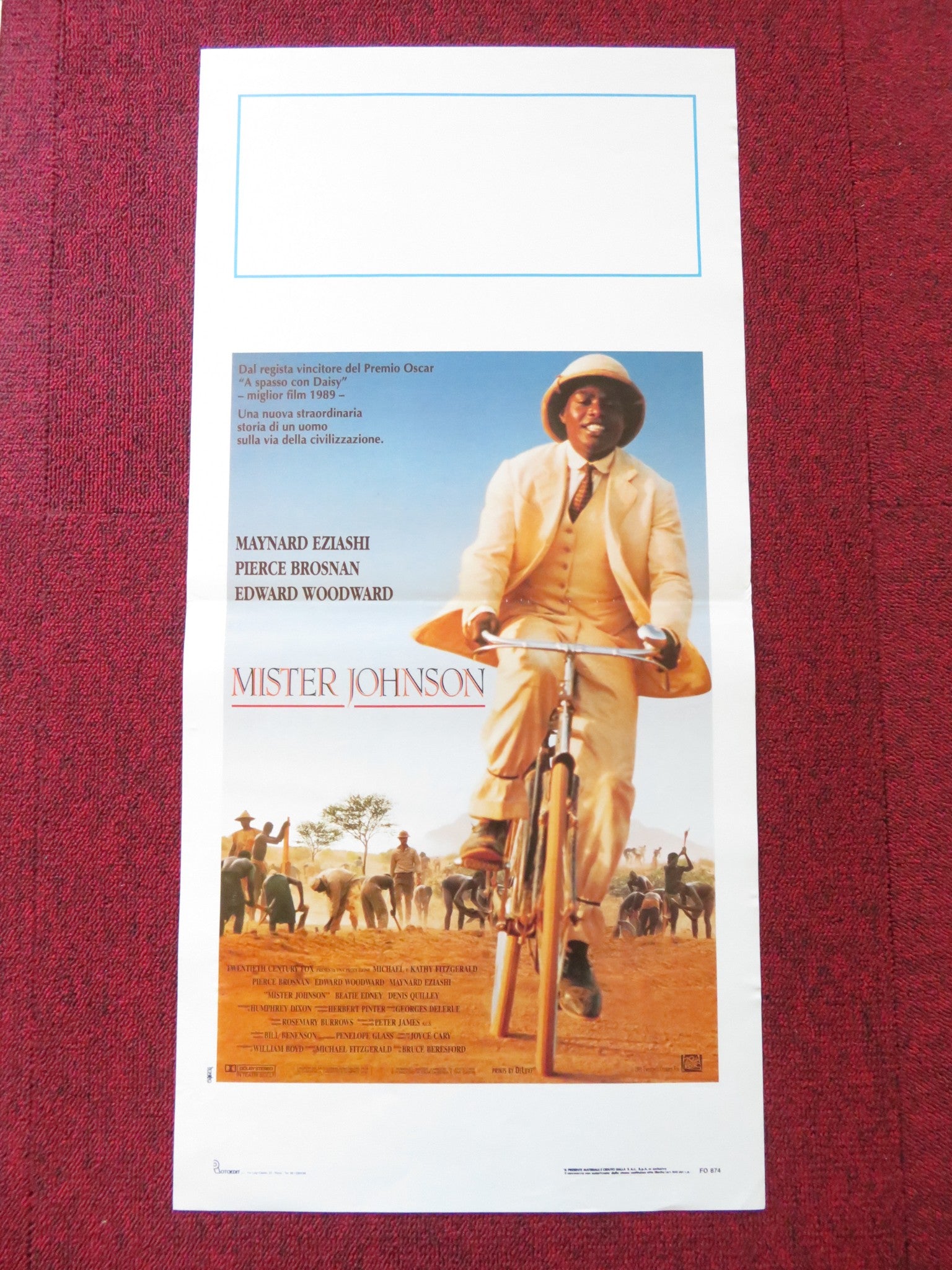 MISTER JOHNSON ITALIAN LOCANDINA POSTER MANYARD EZIASHI PIERCE BROSNAN ...