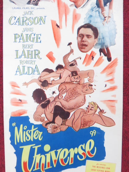 MISTER UNIVERSE US INSERT (14"x 36") POSTER JACK CARSON JANIS PAIGE 1951 Rendezvous Cinema Movie posters