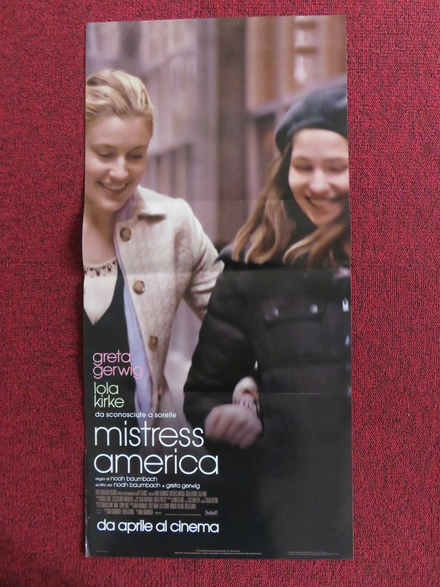 MISTRESS AMERICA ITALIAN LOCANDINA POSTER GRETA GERWIG LOLA KIRKE 2015 Rendezvous Cinema Movie posters
