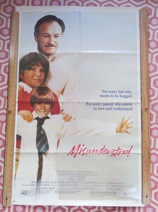 MISUNDERSTOOD US ONE SHEET POSTER RIP TORN GENE HACKMAN 1984 Movie posters