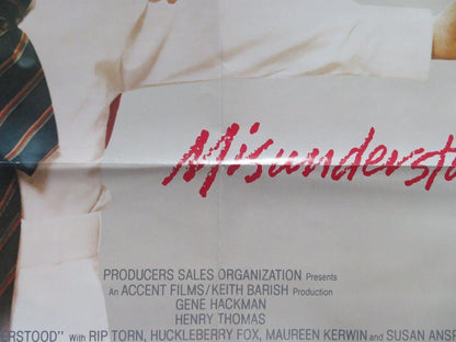 MISUNDERSTOOD US ONE SHEET POSTER RIP TORN GENE HACKMAN 1984 Movie posters