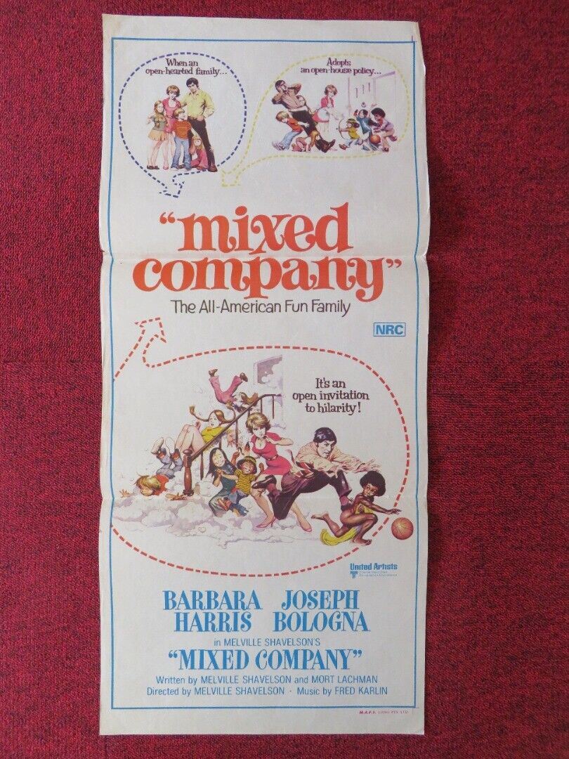MIXED COMPANY FOLDED AUSTRALIAN DAYBILL POSTER BARBARA HARRIS JOSEPH BOLOGNA '74 Movie posters