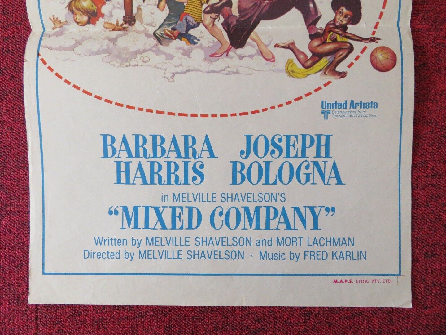 MIXED COMPANY FOLDED AUSTRALIAN DAYBILL POSTER BARBARA HARRIS JOSEPH BOLOGNA '74 Movie posters