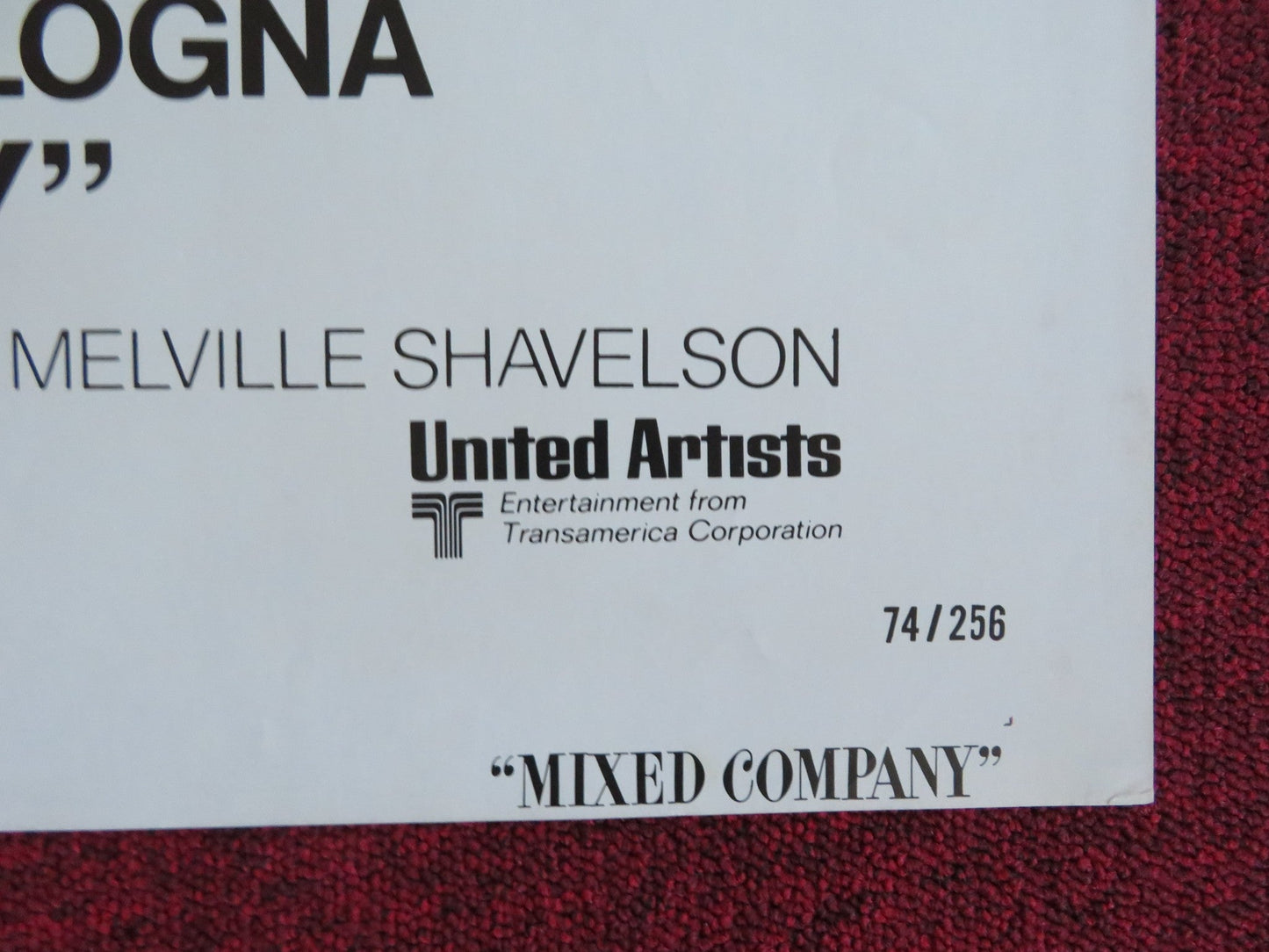 MIXED COMPANY - STYLE B FOLDED US ONE SHEET POSTER B.HARRIS J. BOLOGNA 1974 Rendezvous Cinema Movie posters