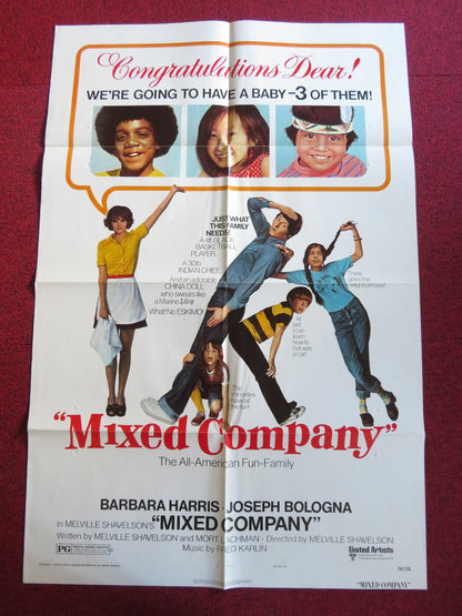 MIXED COMPANY - STYLE B FOLDED US ONE SHEET POSTER B.HARRIS J. BOLOGNA 1974 Rendezvous Cinema Movie posters