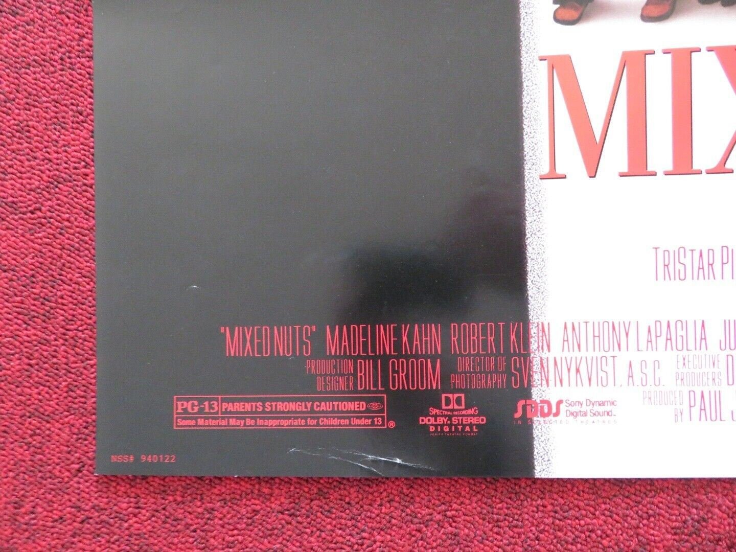 MIXED NUTS FOLDED US ONE SHEET POSTER STEVE MARTIN ADAM SANDLER 1994 - Rendezvous Cinema