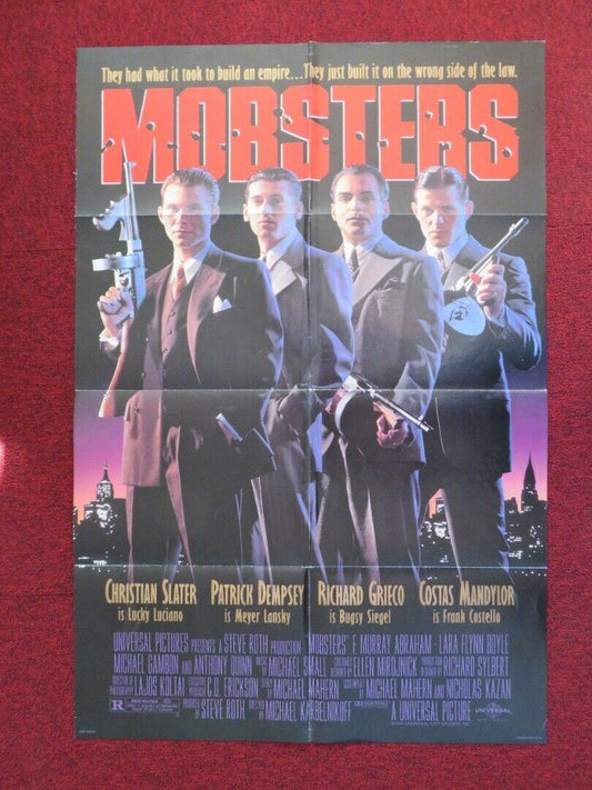 MOBSTERS FOLDED US ONE SHEET POSTER CHRISTIAN SLATER RODNEY EASTMAN 1991 Movie posters