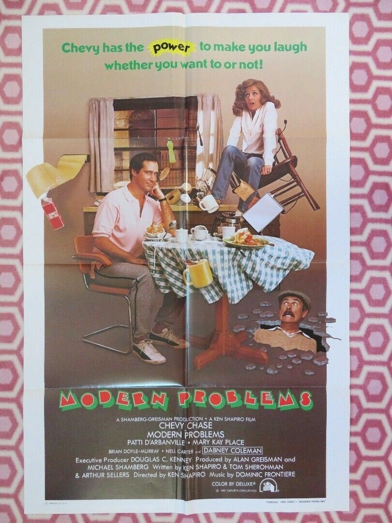 MODERN PROBLEMS ONE SHEET (27 x 41) POSTER CHEVY CHASE PATTI D'ARBANVILLE 1981 Movie posters