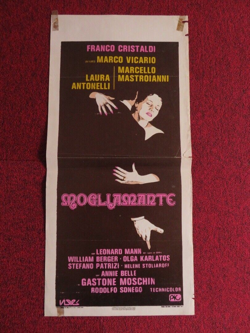 MOGLIAMANTE /Wifemistress ITALIAN LOCANDINA(27.5"x13.5") POSTER F CRISTALDI 1977 Movie posters