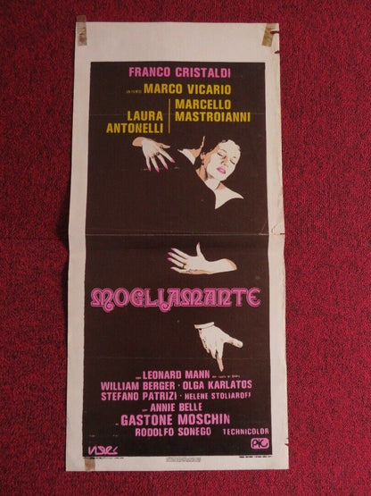 MOGLIAMANTE /Wifemistress ITALIAN LOCANDINA(27.5"x13.5") POSTER F CRISTALDI 1977 Movie posters