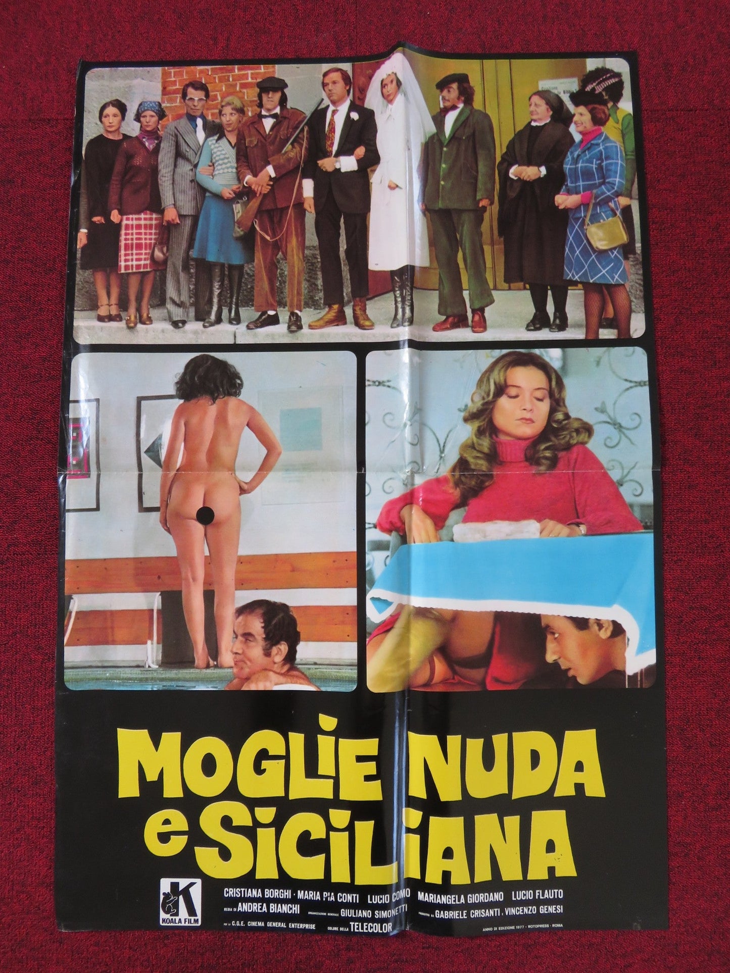 MOGLIE NUDA E SICILIANA ITALIAN FOGLIO POSTER CHRISTIANA BORGHI LUCIO COMO 1978 Rendezvous Cinema Movie posters