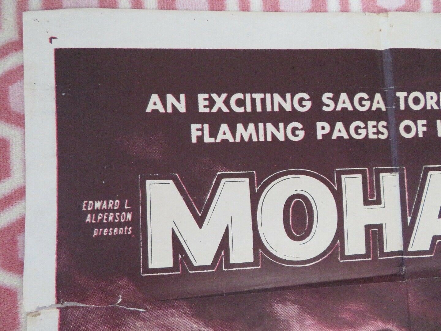 MOHAWK FOLDED US ONE SHEET POSTER SCOTT BRADY RITA GAM 1956 Movie posters
