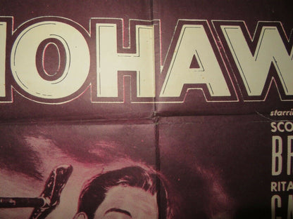 MOHAWK FOLDED US ONE SHEET POSTER SCOTT BRADY RITA GAM 1956 Movie posters