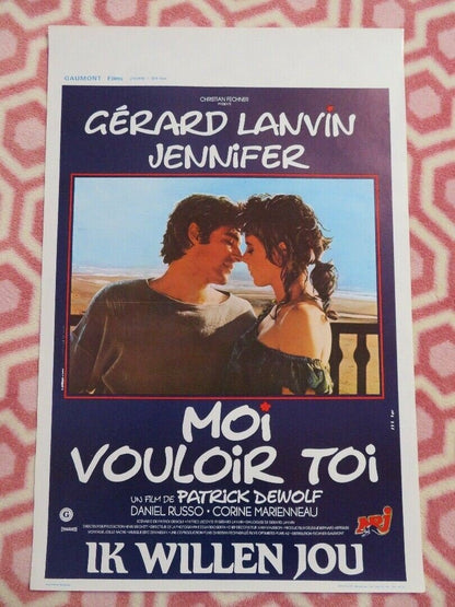 MOI VOULOIR TOI BELGIUM (21.5"x14.5") POSTER GERARD LANVIN JENNIFER 1985 Movie posters