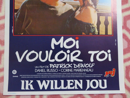 MOI VOULOIR TOI BELGIUM (21.5"x14.5") POSTER GERARD LANVIN JENNIFER 1985 Movie posters