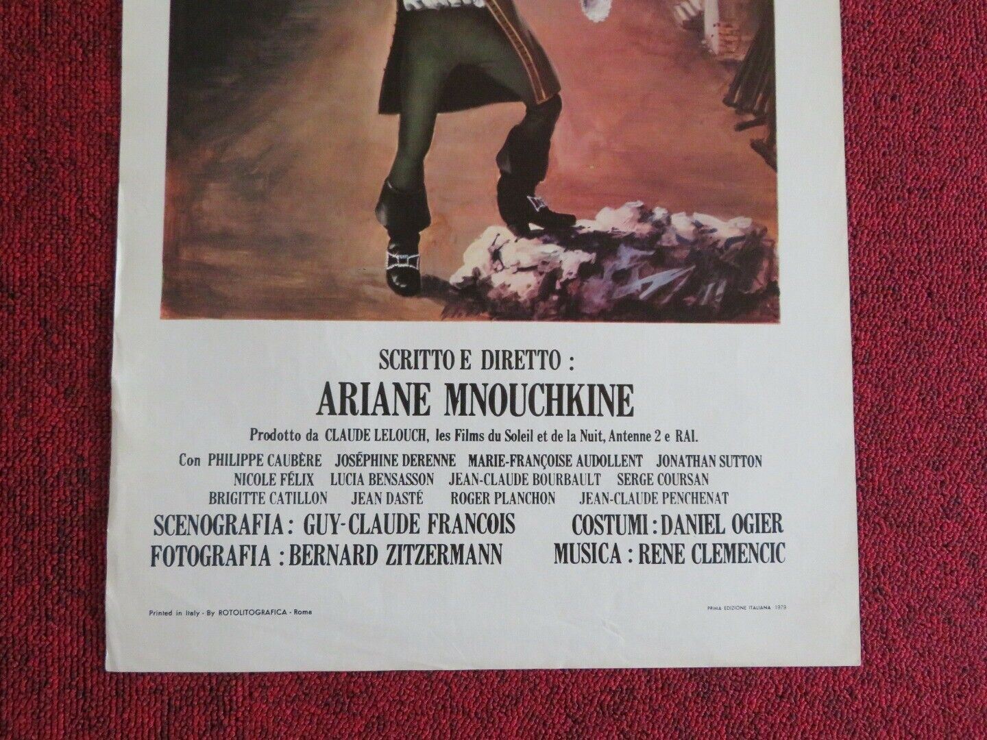 MOLIERE ITALIAN LOCANDINA (27.5"x12.5") POSTER ARIANE MNOUCHKINE 1979 Movie posters