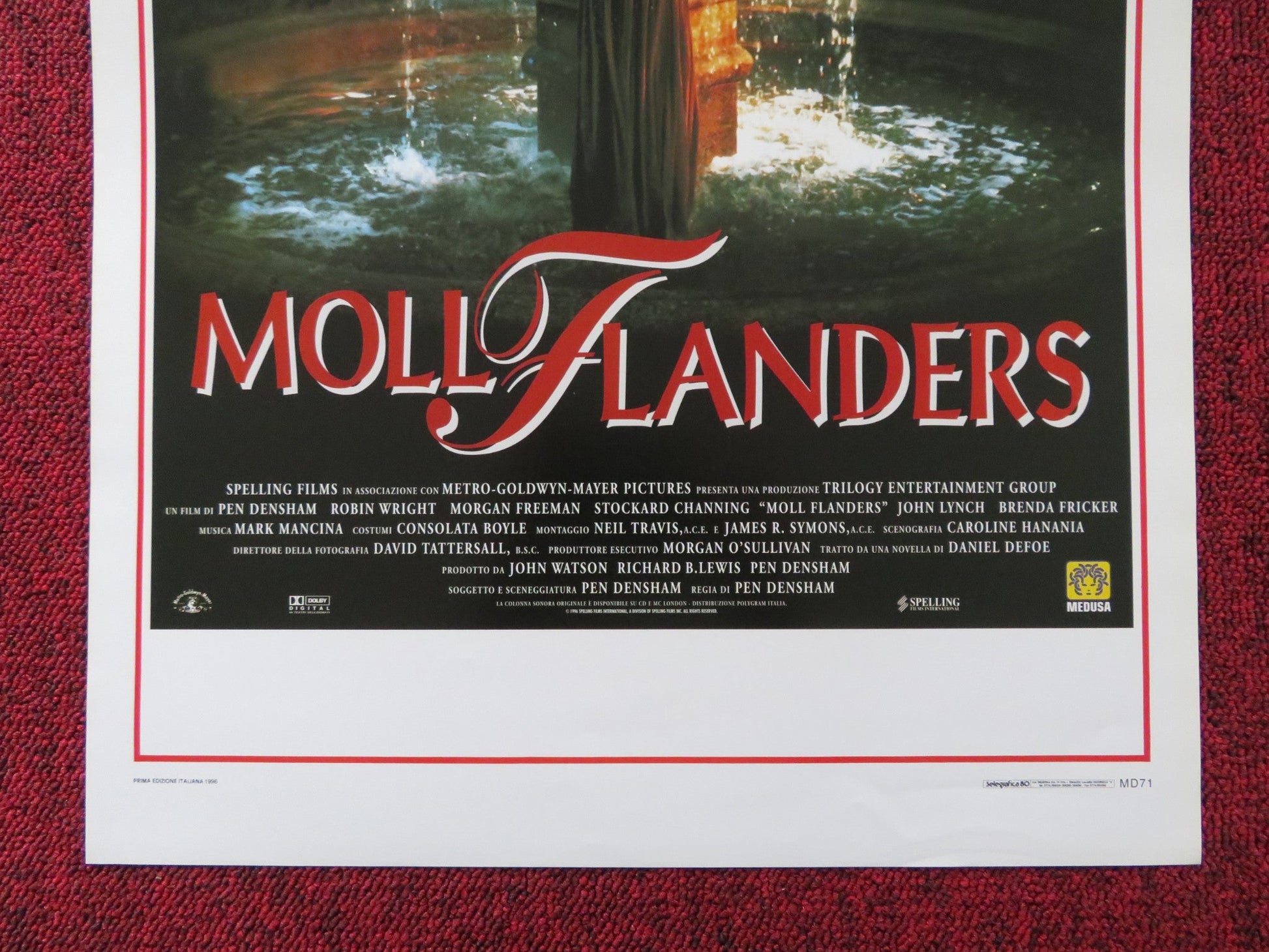 MOLL FLANDERS ITALIAN LOCANDINA POSTER ROBIN WRIGHT MORGAN FREEMAN 1996 Rendezvous Cinema Movie posters
