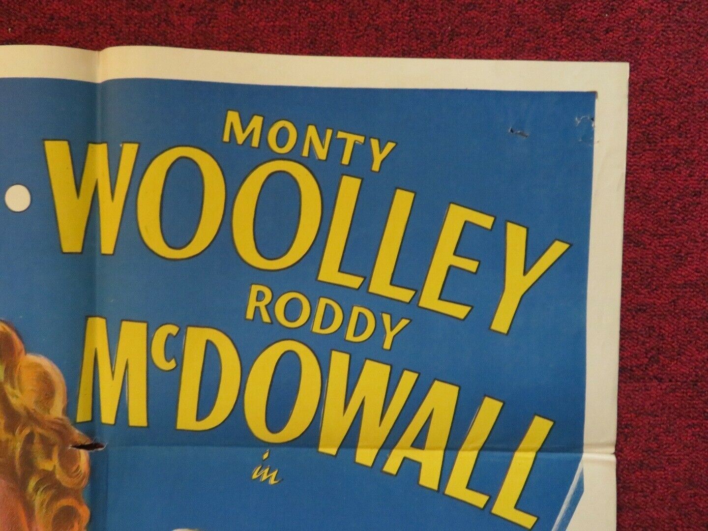 MOLLY AND ME FOLDED US ONE SHEET POSTER GRACE FIELDS MONTY WOOLLEY 1945 - Rendezvous Cinema