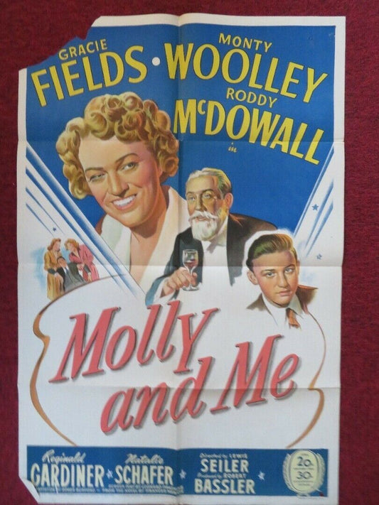 MOLLY AND ME FOLDED US ONE SHEET POSTER GRACE FIELDS MONTY WOOLLEY 1945 - Rendezvous Cinema