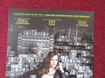 MOLLY'S GAME ITALIAN LOCANDINA (27"x12.5") POSTER I ELBA KEVIN COSTNER '17 Movie posters