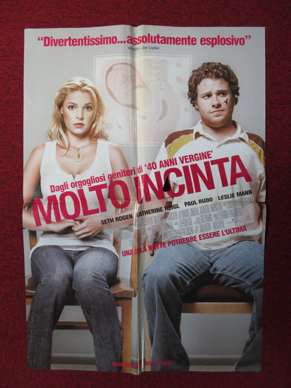 MOLTO INCINTA / KNOCKED UP ITALIAN FOGLIO POSTER SETH ROGEN KATHERINE HEIGL 2007 Rendezvous Cinema Movie posters