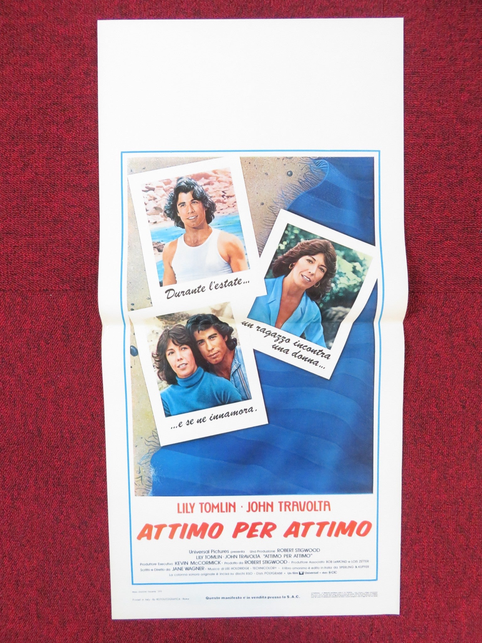 MOMENT BY MOMENT ITALIAN LOCANDINA POSTER LILY TOMLIN JOHN TRAVOLTA 1979 Rendezvous Cinema Movie posters
