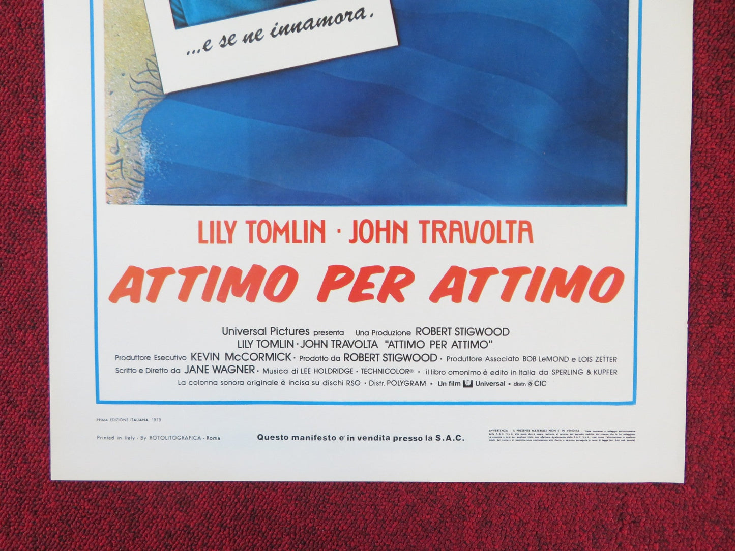 MOMENT BY MOMENT ITALIAN LOCANDINA POSTER LILY TOMLIN JOHN TRAVOLTA 1979 Rendezvous Cinema Movie posters