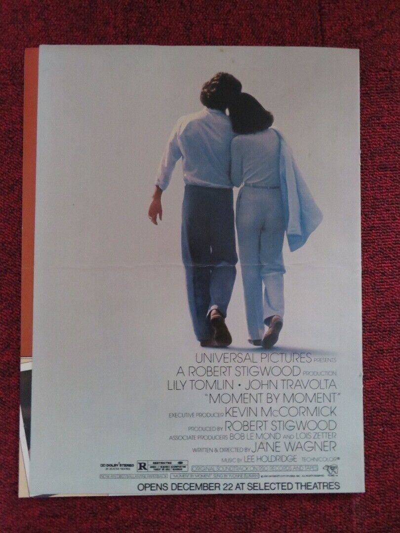 MOMENT BY MOMENT PRESS PACK COVER JOHN TRAVOLTA LILY TOMLIN 1978 Movie posters