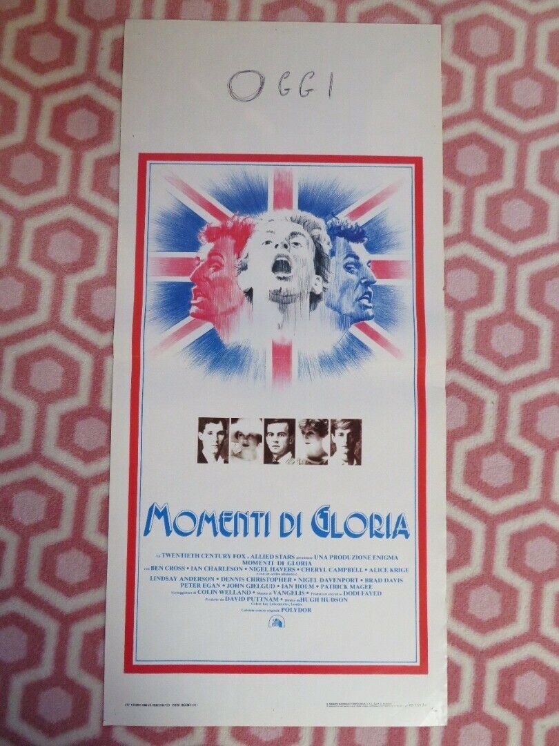 MOMENTI DI GLORIA / Chariots of Fire ITALIAN LOCANDINA (27.5"x13") POSTER 1981 Movie posters