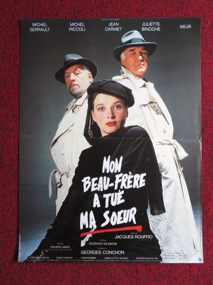 MON BEAU - FRERE A TUE MA SOEUR FRENCH POSTER MICHEL SERRAULT MICHEL PICCOLI 1986 Rendezvous Cinema Movie posters