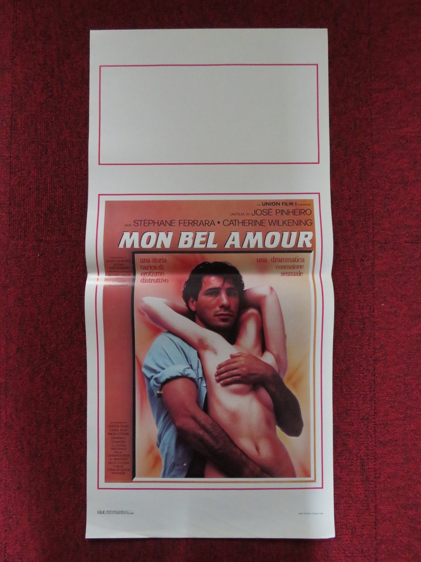 MON BEL AMOUR, MA DECHIRURE ITALIAN LOCANDINA POSTER STEPHANE FERRARA 1987 Rendezvous Cinema Movie posters