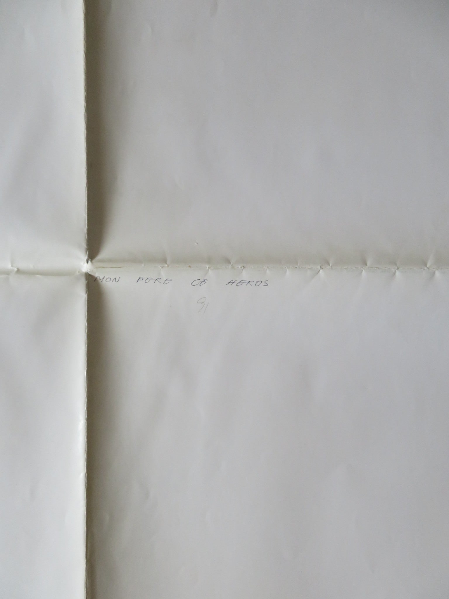 MON PERE CE HEROS UK QUAD POSTER FOLDED GERARD DEPARDIEU MARIE GILLAIN 1991 Rendezvous Cinema Movie posters