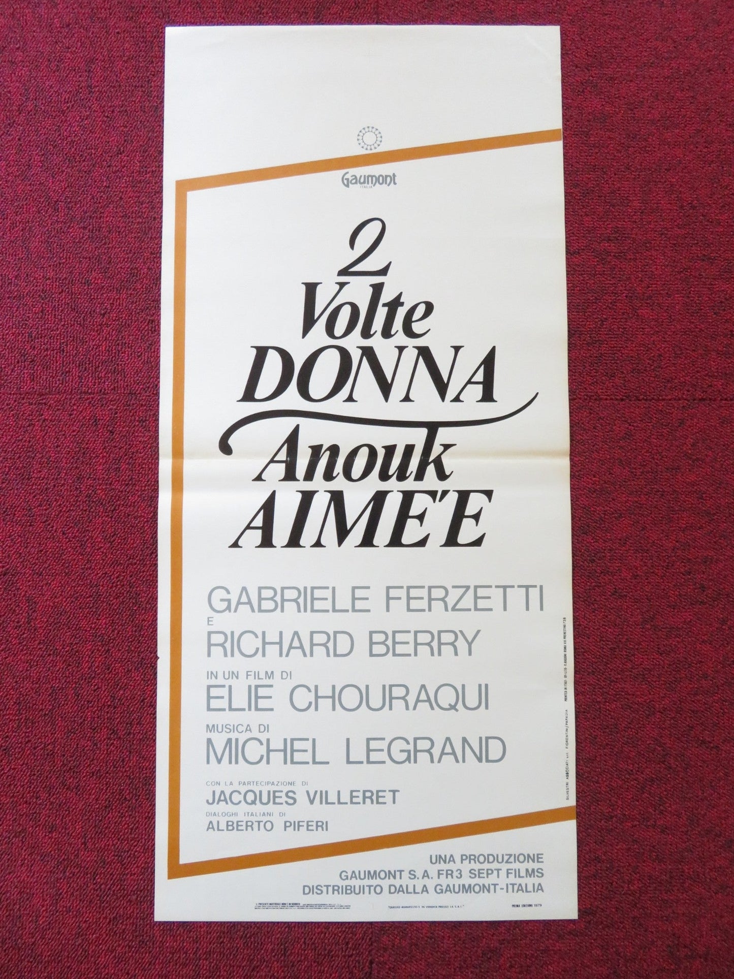 MON PREMIER AMOUR ITALIANE ITALIAN LOCANDINA POSTER ANOUK AIMEE BERRY 1978 Rendezvous Cinema Movie posters