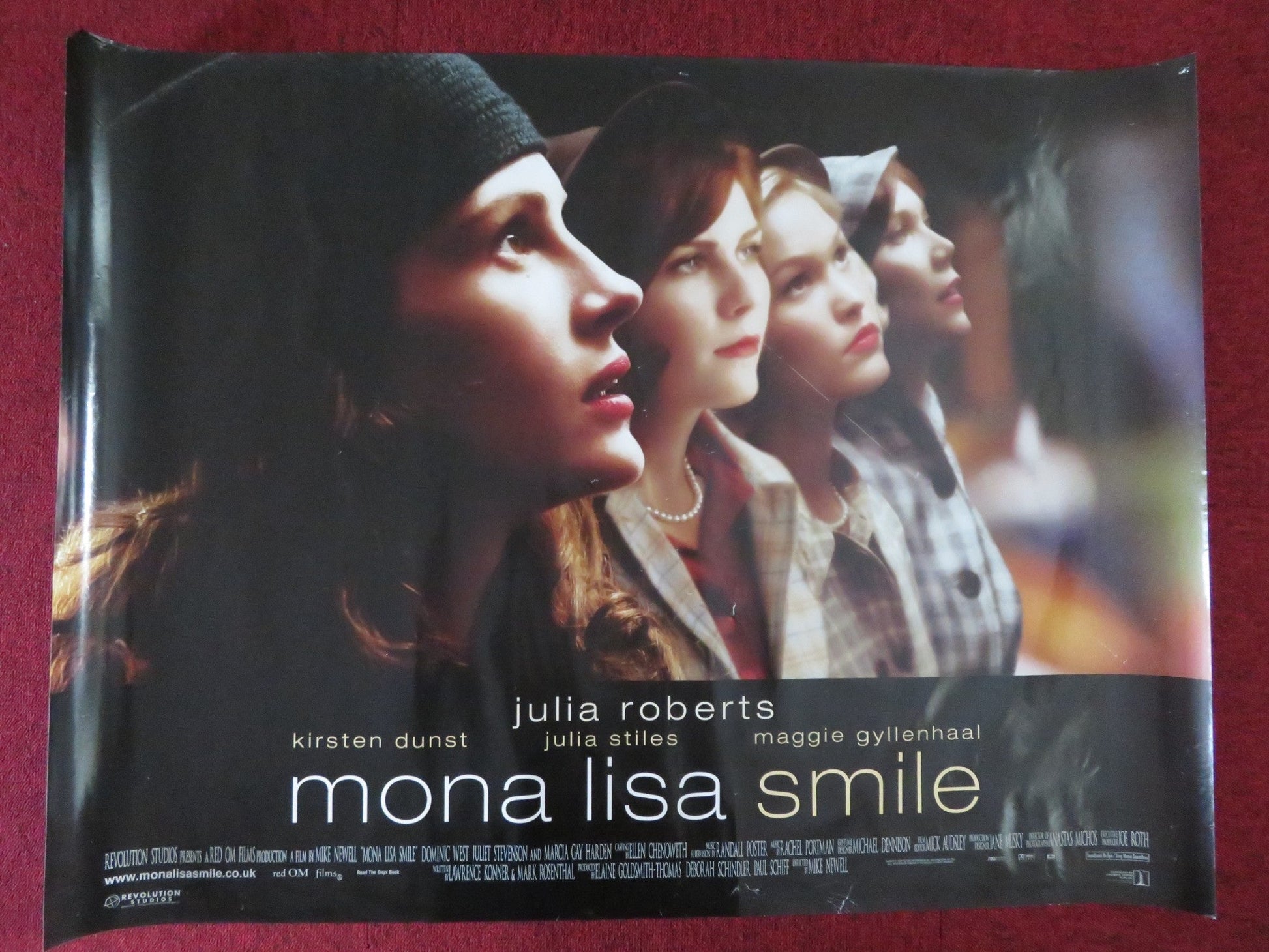 MONA LISA SMILE UK QUAD (30"x 40") ROLLED POSTER JULIA ROBERTS K. DUNST 2003 Rendezvous Cinema Movie posters