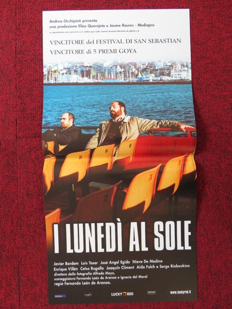 MONDAYS IN THE SUN ITALIAN LOCANDINA (23.5"x11.5") POSTER JAVIER BARDEM 2002 Movie posters