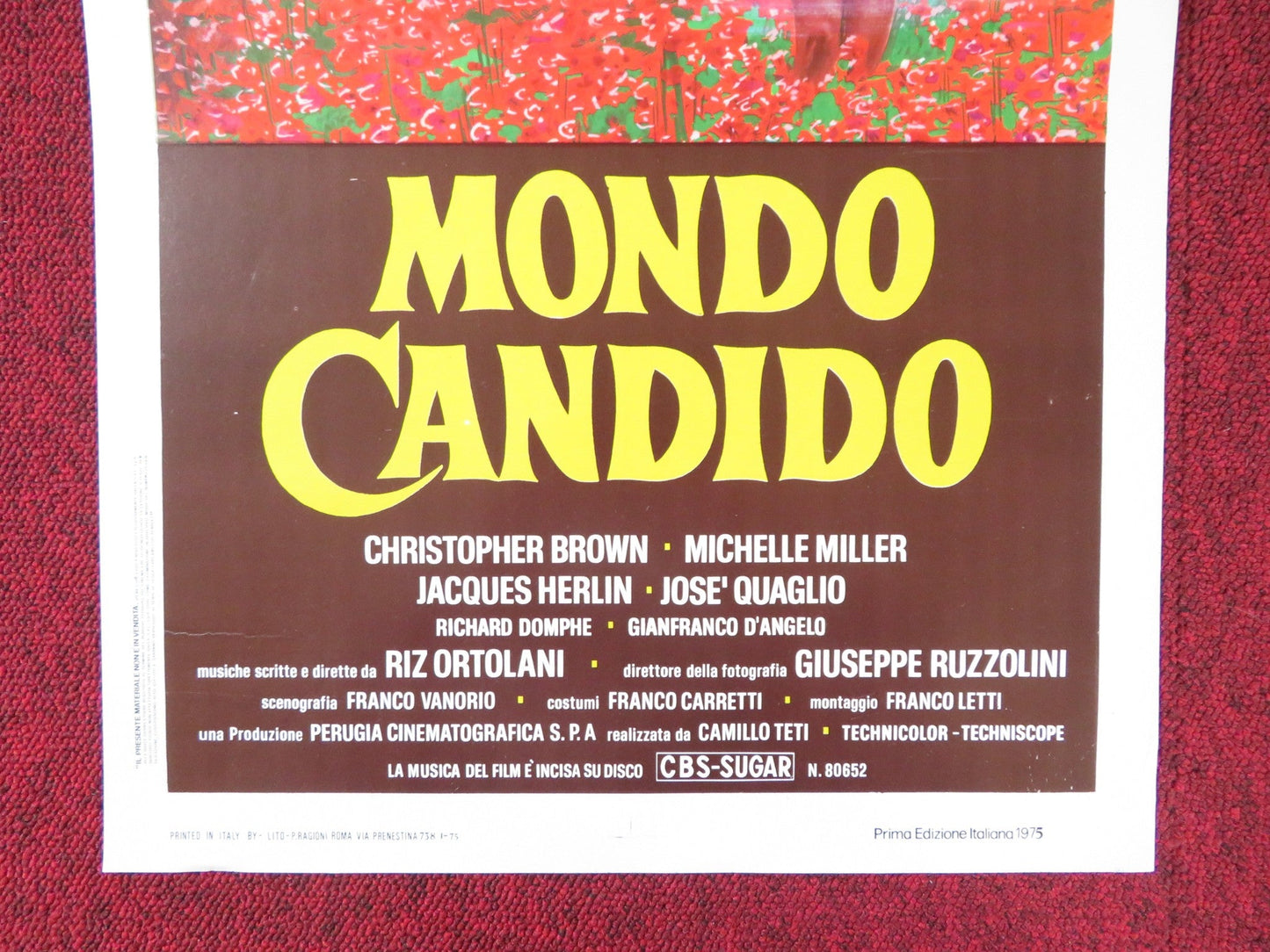 MONDO CANDIDO ITALIAN LOCANDINA POSTER CHRISTOPHER BROWN MICHELLE MILLER 1975 Rendezvous Cinema Movie posters