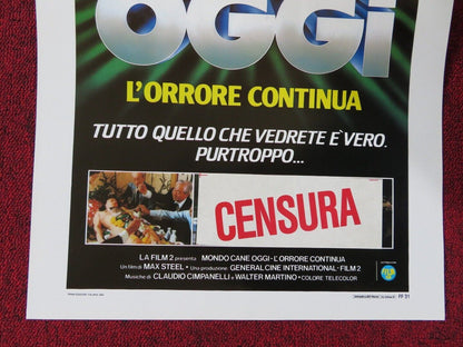 MONDO CANE OGGI / Savage World Today ITALIAN LOCANDINA (27.5"x13") POSTER 1985 - Rendezvous Cinema