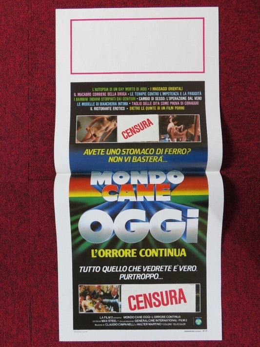 MONDO CANE OGGI / Savage World Today ITALIAN LOCANDINA (27.5"x13") POSTER 1985 - Rendezvous Cinema
