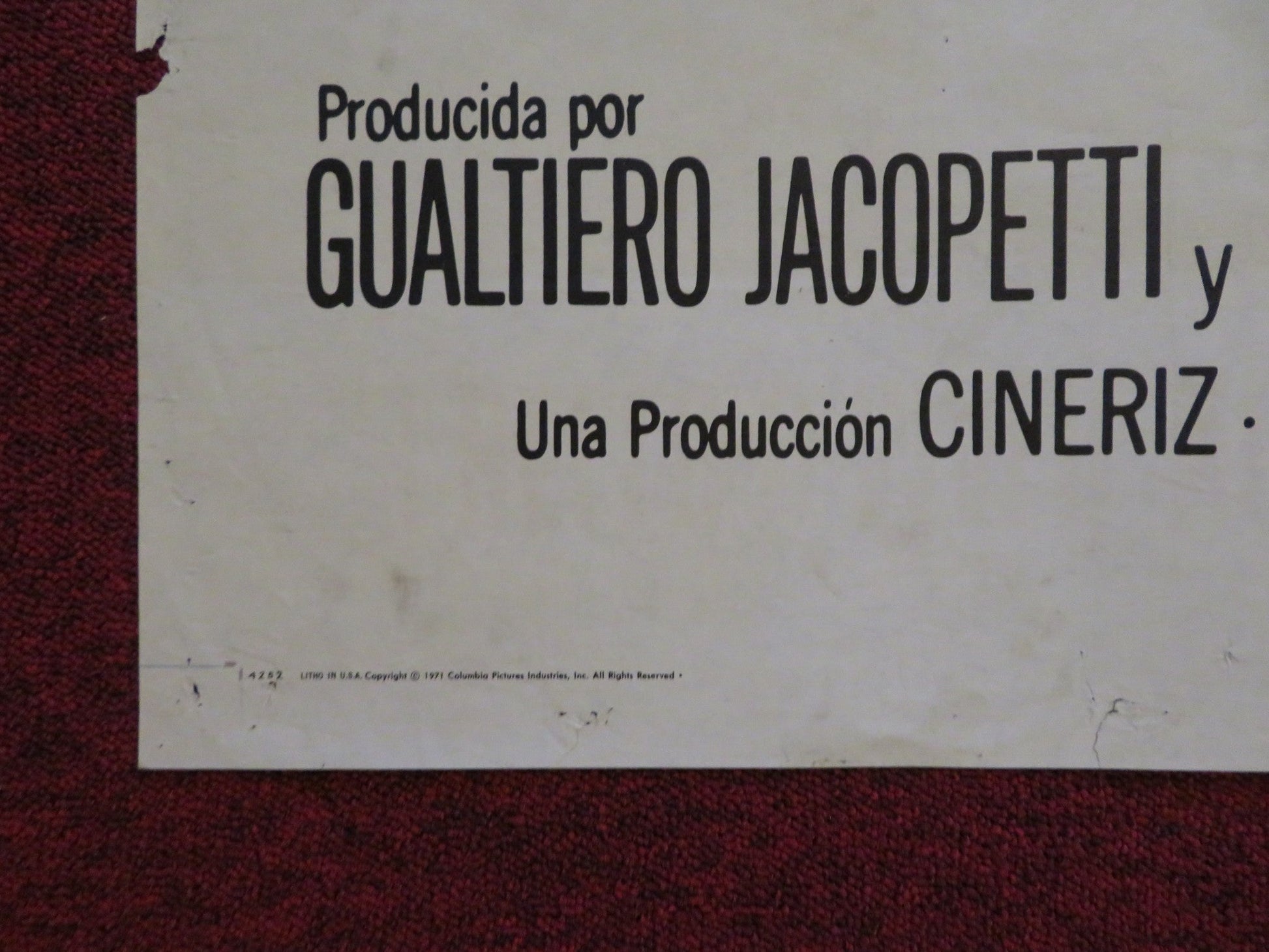 MONDO CANE SPANISH POSTER STEFANO SIBALDI ROSSANO BRAZZI 1962 Rendezvous Cinema Movie posters