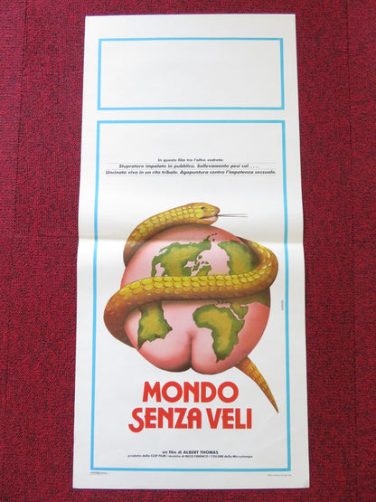 MONDO SENZA VELI ITALIAN LOCANDINA POSTER ROMANO MALASPINA 1985 Rendezvous Cinema Movie posters