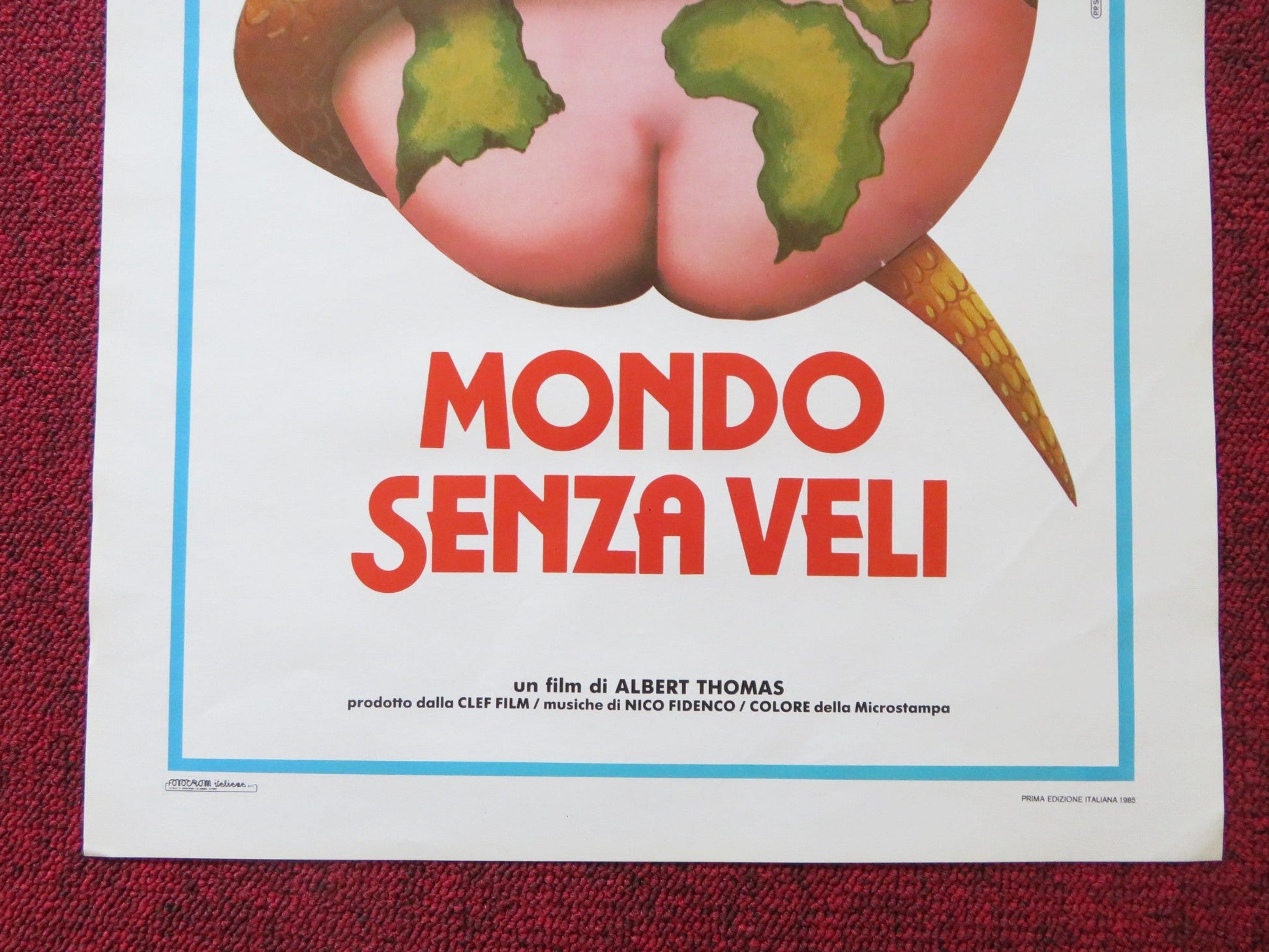 MONDO SENZA VELI ITALIAN LOCANDINA POSTER ROMANO MALASPINA 1985 Rendezvous Cinema Movie posters