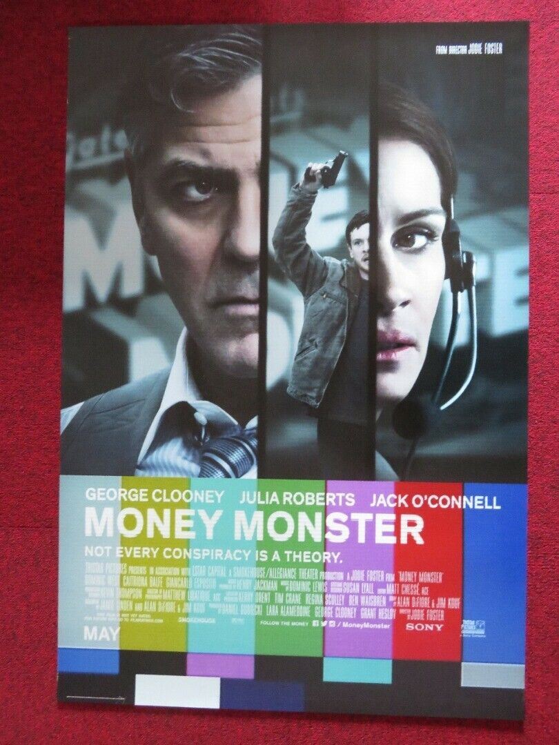 MONEY MONSTER US ONE SHEET ROLLED POSTER GEORGE CLOONEY JULIA ROBERTS 2016 Movie posters