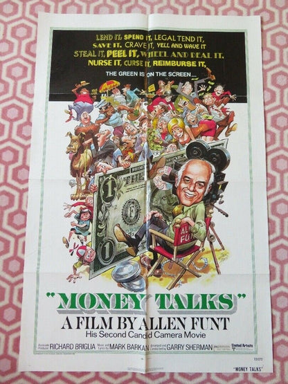 MONEY TALKS FOLDED US ONE SHEET POSTER ALLEN FUNT 1972 Movie posters