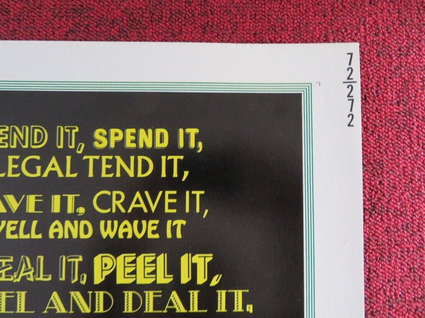 MONEY TALKS US HALF SHEET (22"x 28") POSTER ALLEN FUNT 1972 Movie posters