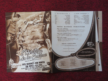 MONEY, WOMEN AND GUNS FRENCH BROCHURE JOCK MAHONEY KIM HUNTER 1958 Rendezvous Cinema Movie posters